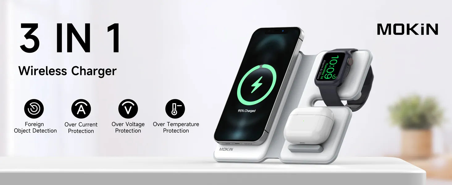 MOKIN 3 IN 1 Wireless Charger
