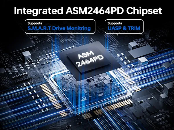 40Gbps M.2 SSD enclosure built-in advanced ASM2464PD chip