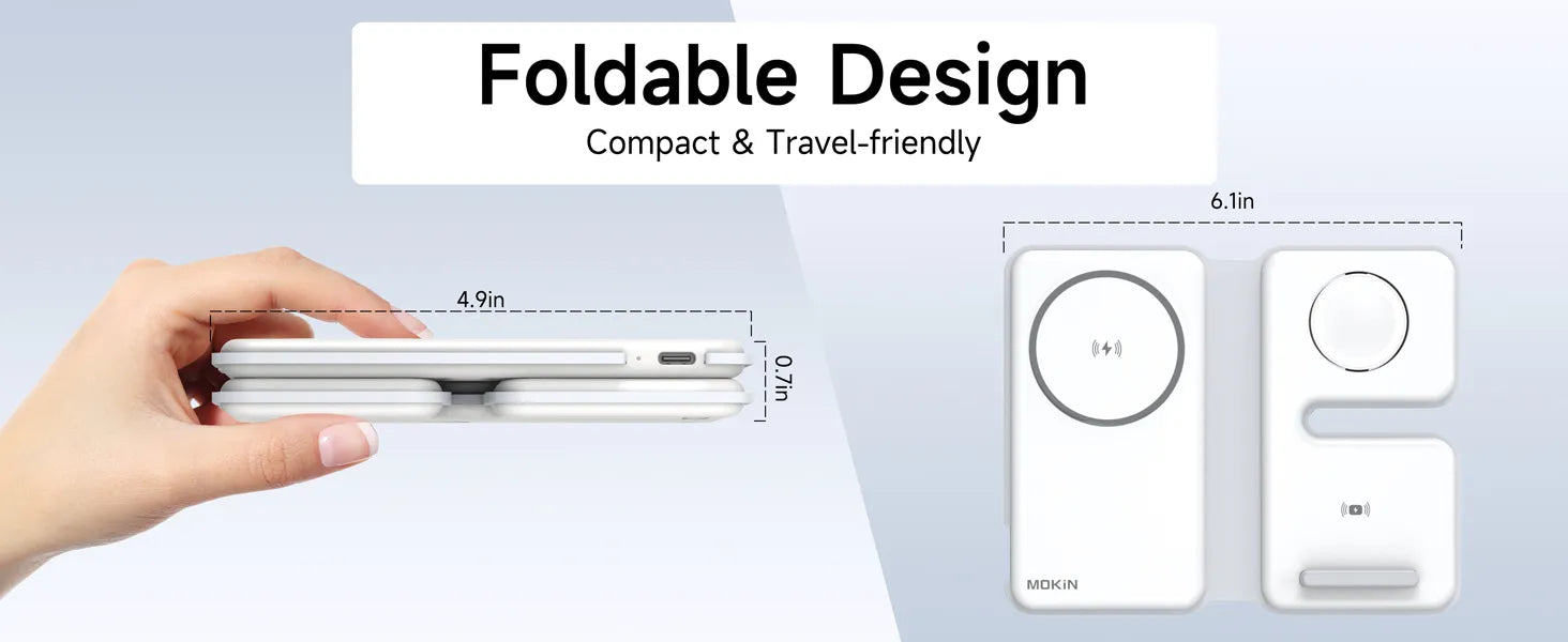 MOKIN 3 IN 1 Foldable Wireless Charging 
