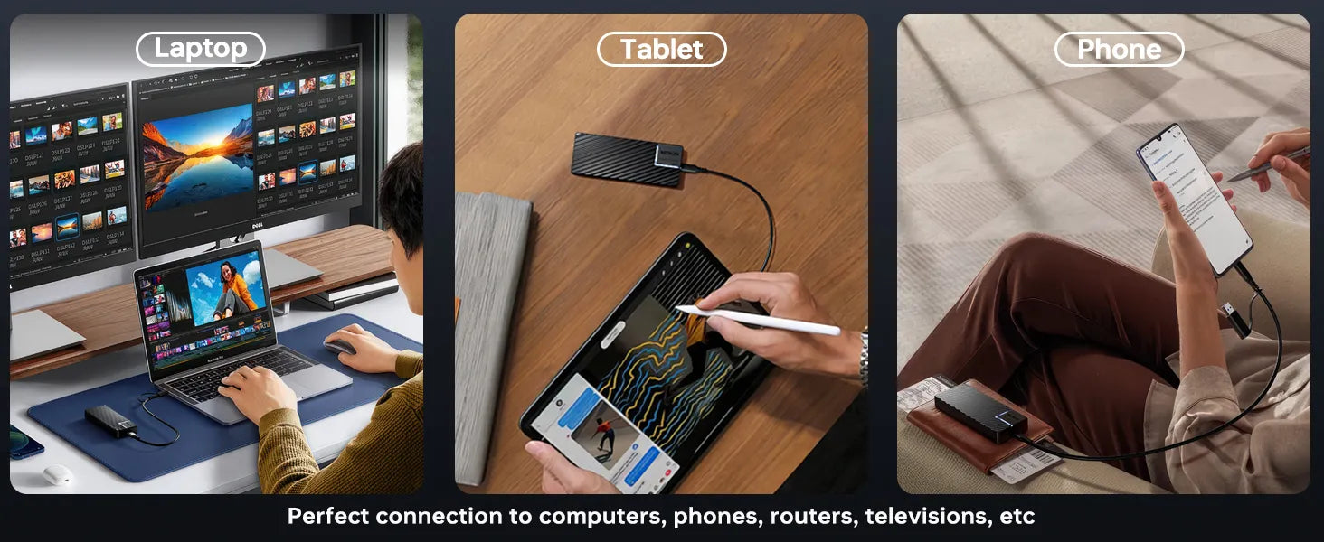 M.2 NVMe Enclosure Compatible Devices: Laptop/Tablet/Phone