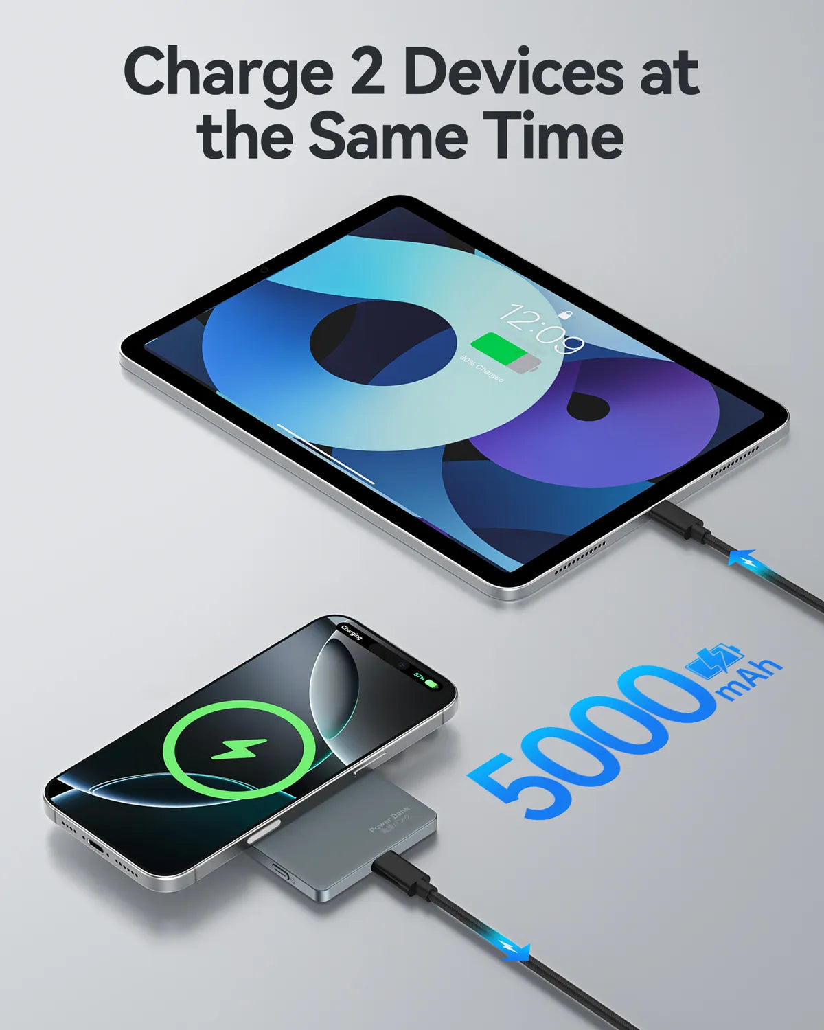 MOKiN Magnetic 15W Qi2 Wireless  Charger（Charge 2 Devices at once）