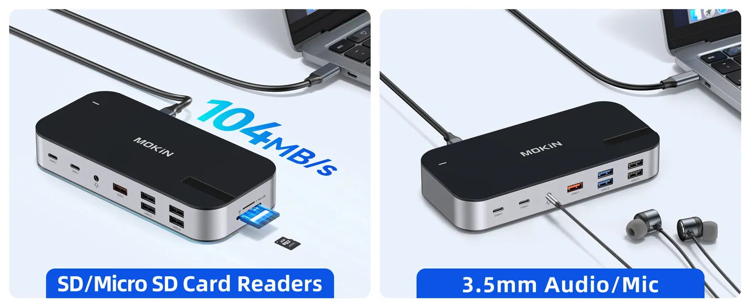 SD/Micro SD Card Readers & 3.5mm Audio/Mic