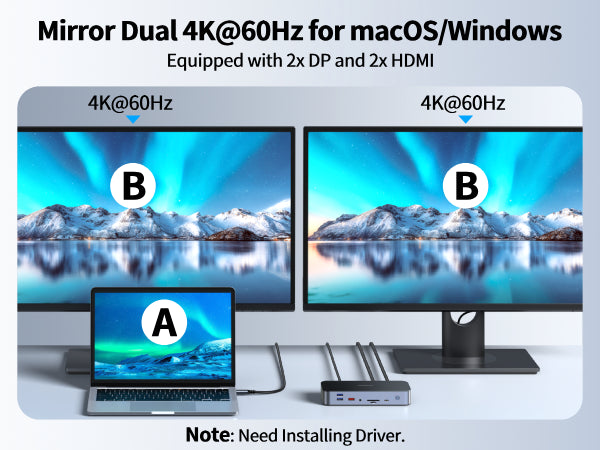 usb c docking station dual monitor