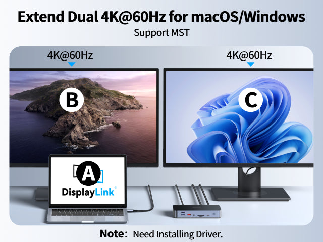 dual monitor docking station