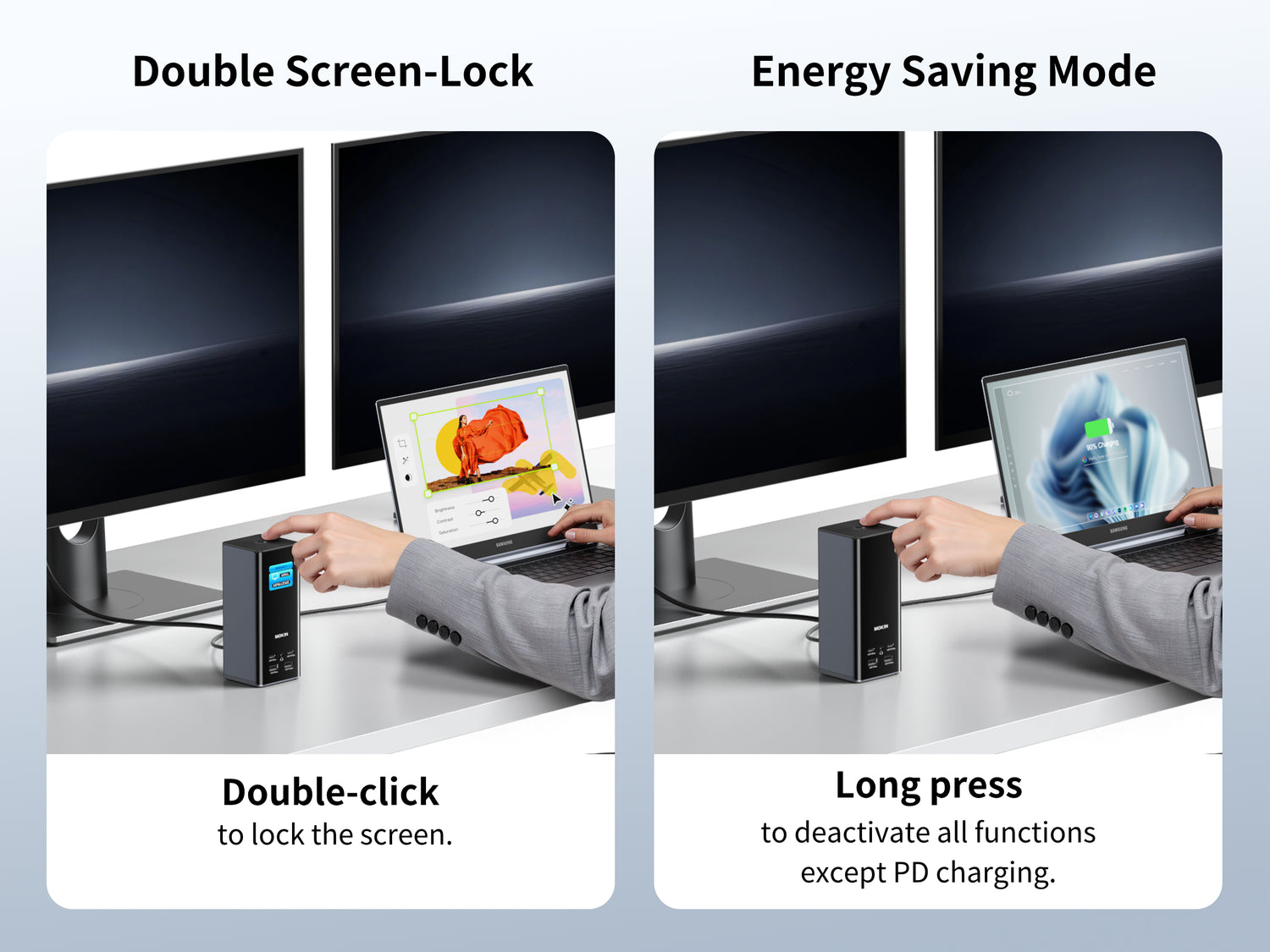 MOKiN 17-in-1 Triple Display Docking Station with Smart Display