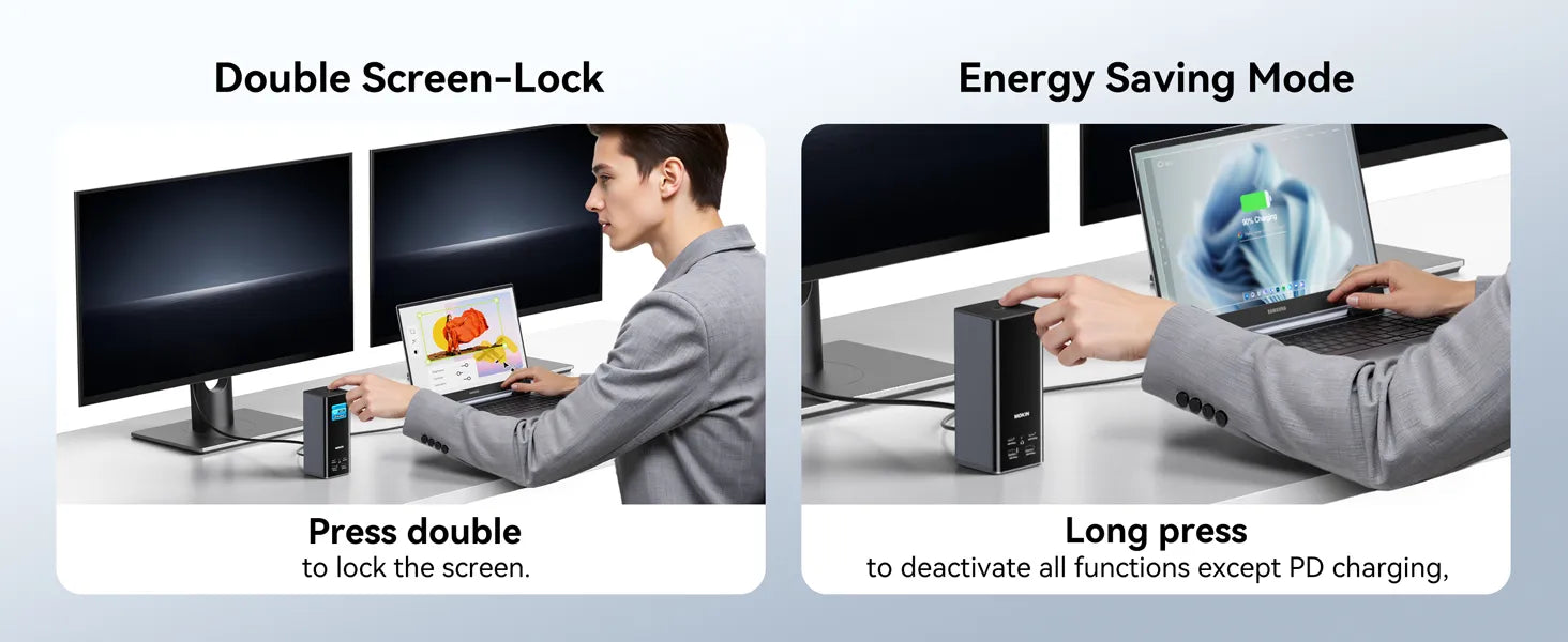 MOKiN 17-in-1 Triple Display Docking Station with Smart Display