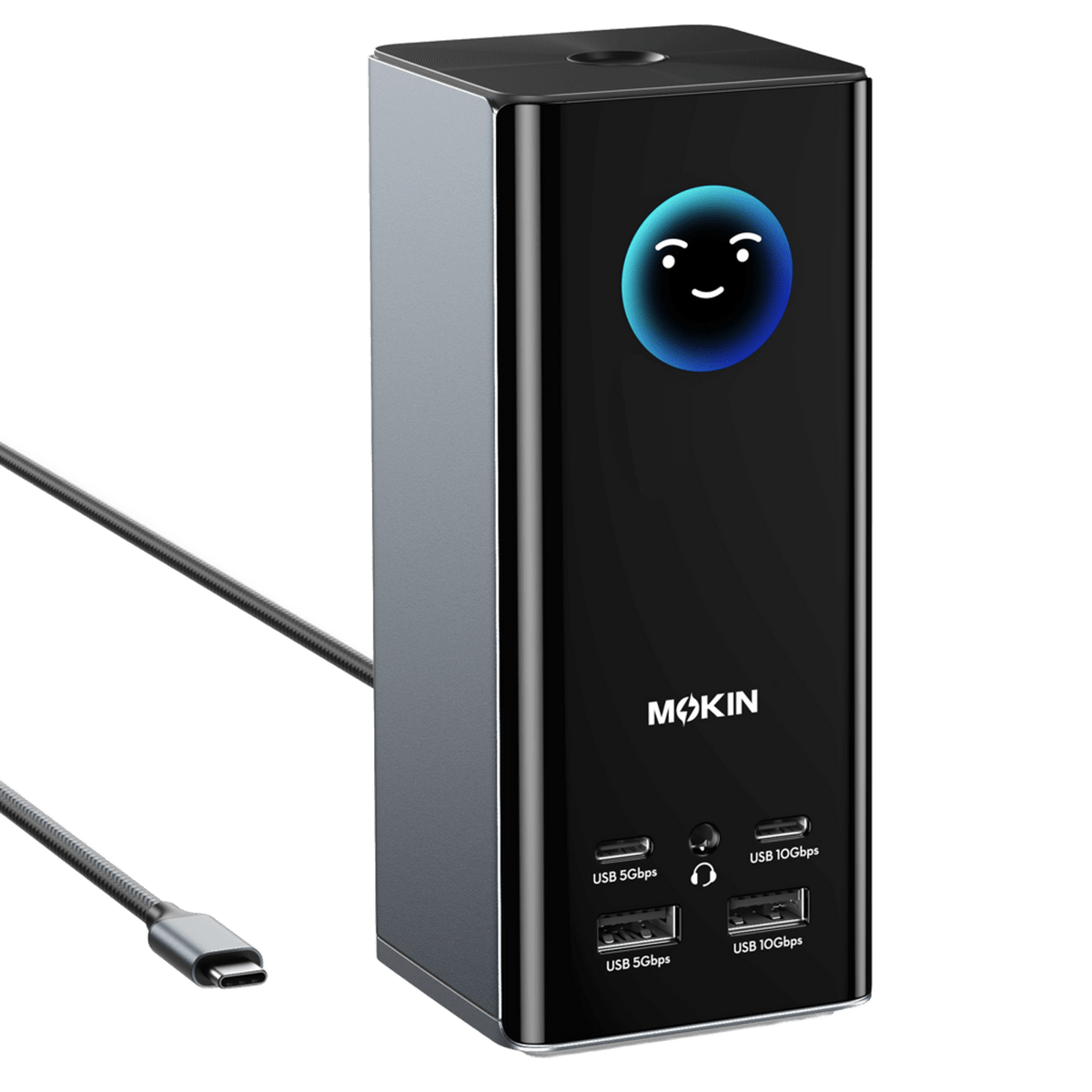 MOKiN 17-in-1 USB-C docking station with smart display and triple 4K monitor support