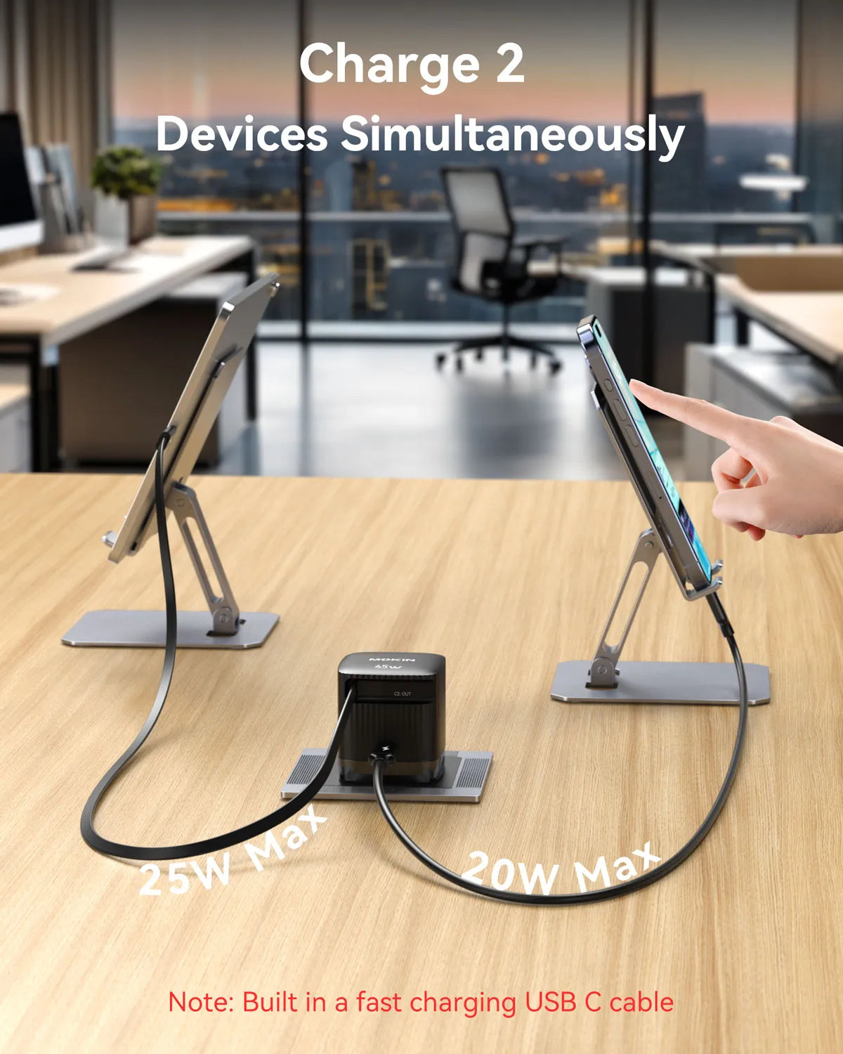 45W Charger - Can Charge 2 Device at same time