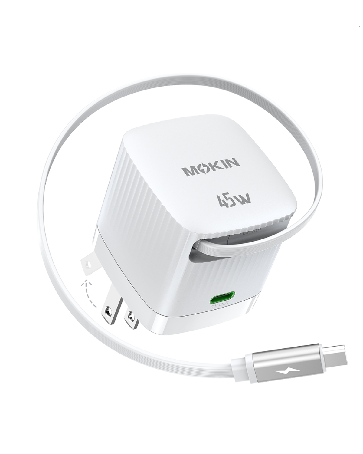 MOKiN 45W Dual Port Foldable GaN Charger 