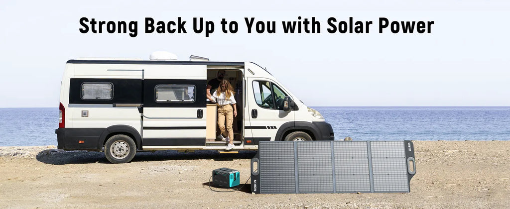 Mokin 120W Foldable Solar Panel with Adjustable Kickstand