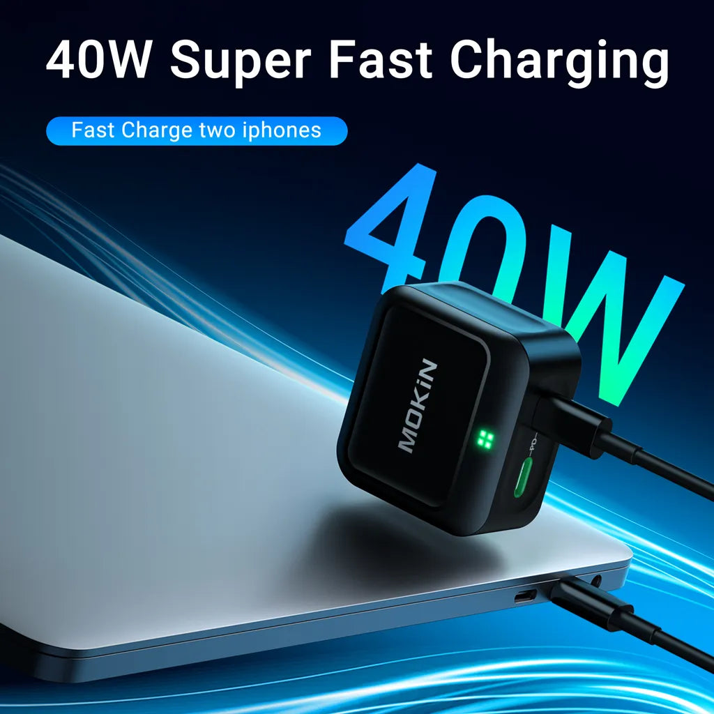 MOKiN Mini 40W Dual USB C Wall Charger