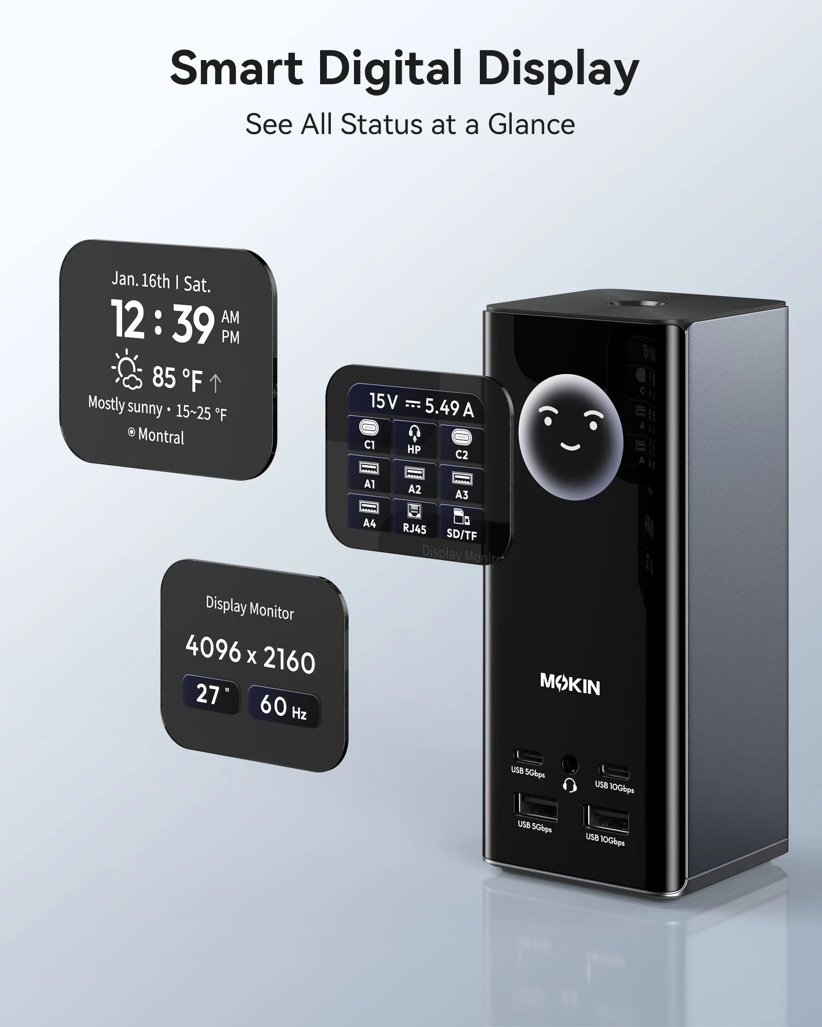 MOKiN Dock with Digital Display