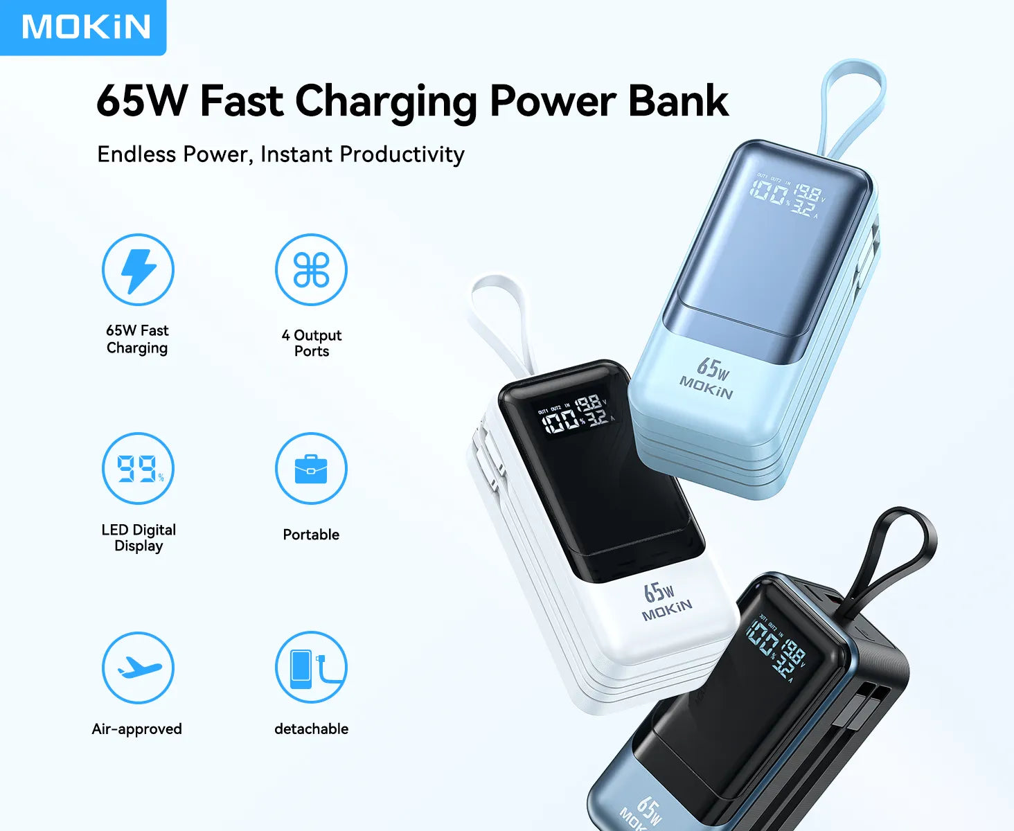 65W Fast Charging Power Bank