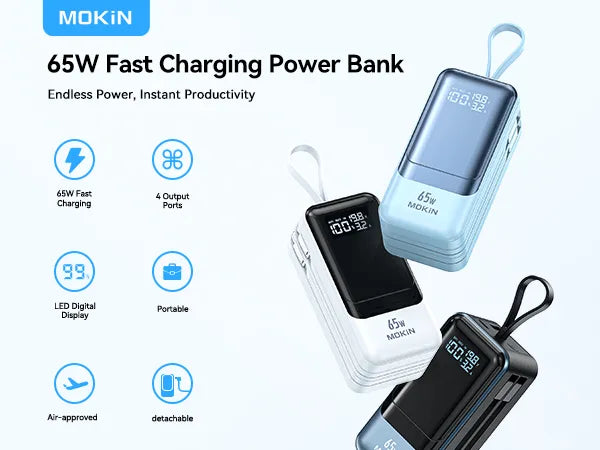 65W Fast Charging Power Bank