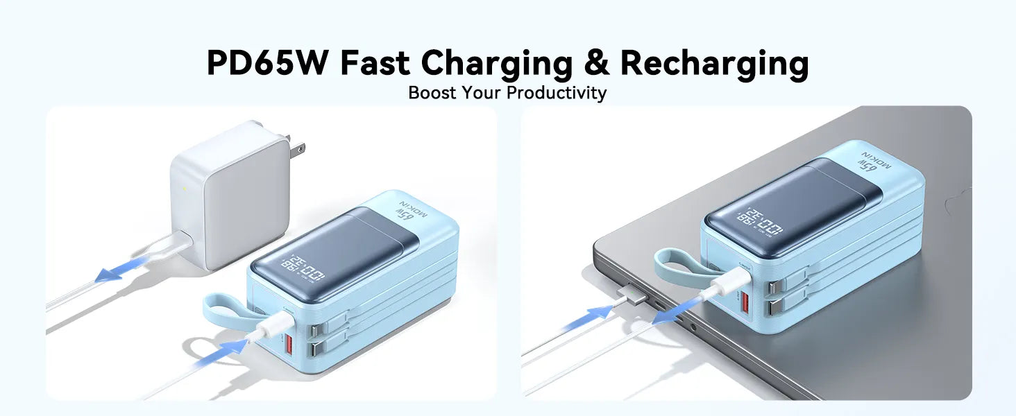 Power bank - PD65W Fast Charging & Recharging