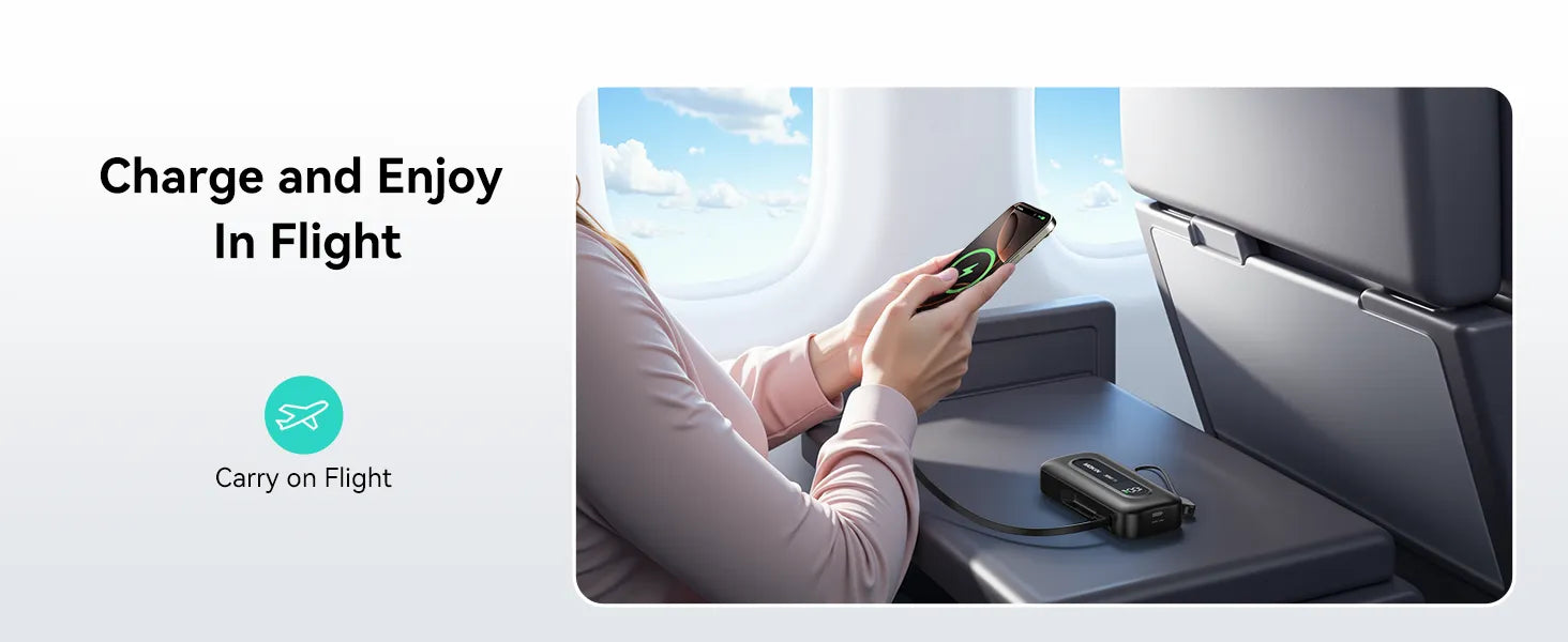 TSA Approved - charge and enjoy in flight