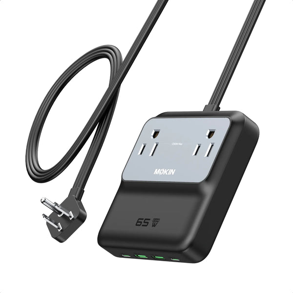MOKiN 65W USB-C GaN Charging Station - 6 Ports Desktop Charger