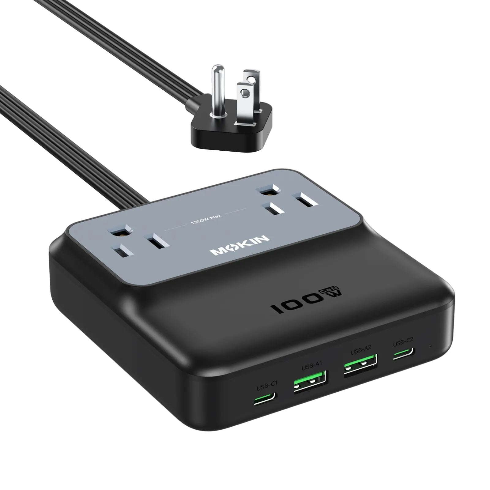 MOKiN 100W USB-C GaN Charging Station - 6 Ports Desktop Charger