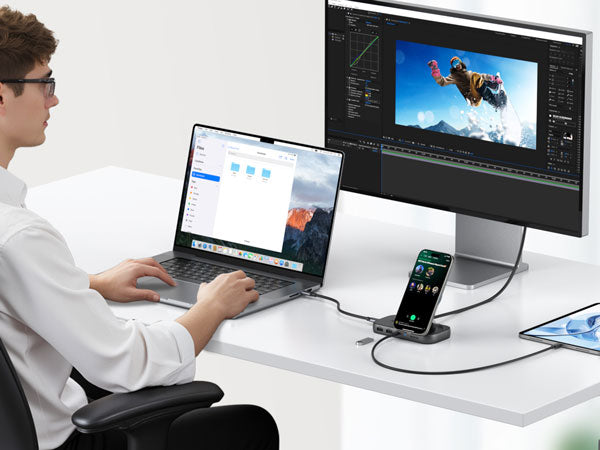 MOKiN 7-IN-1 USB C Docking Station with Wireless Charging