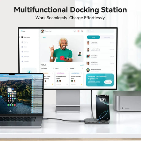 MOKiN 7-IN-1 USB C Docking Station with Wireless Charging