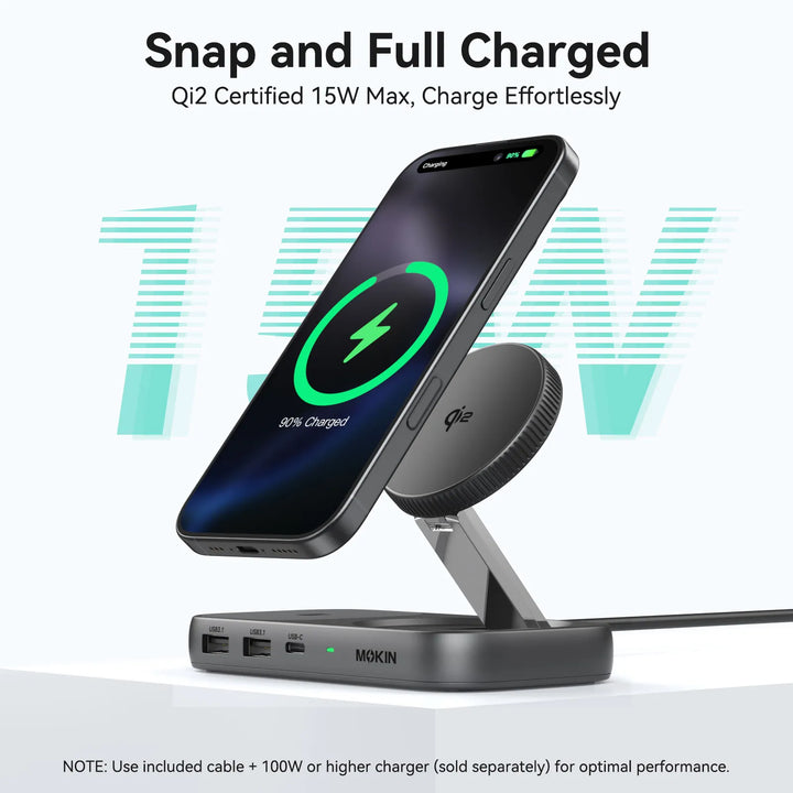 MOKiN 7-IN-1 USB C Docking Station with Wireless Charging