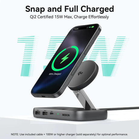 MOKiN 7-IN-1 USB C Docking Station with Wireless Charging