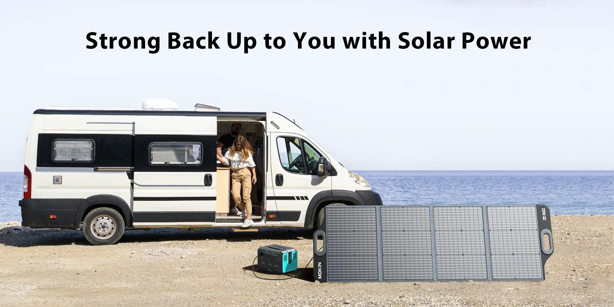 Mokin 120W Foldable Solar Panel with Adjustable Kickstand