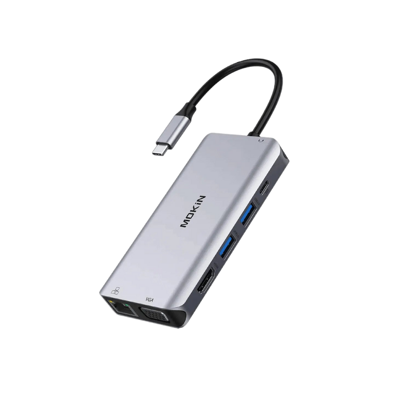 MOKiN 10 IN 1 Dual Display USB C Hub with 4K HDMI