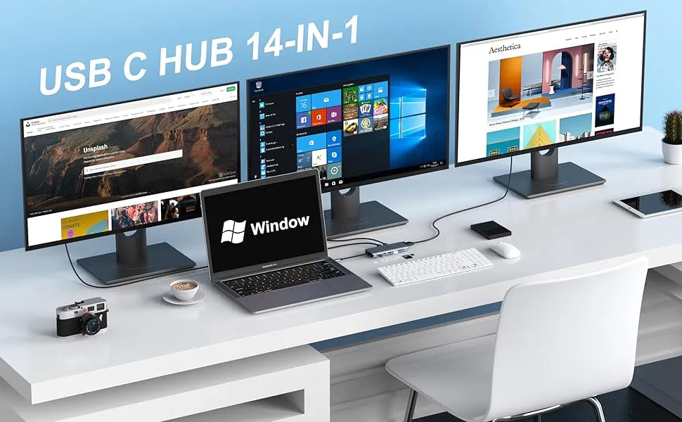 MOKiN 14 in 1 USB C Laptop Docking Station