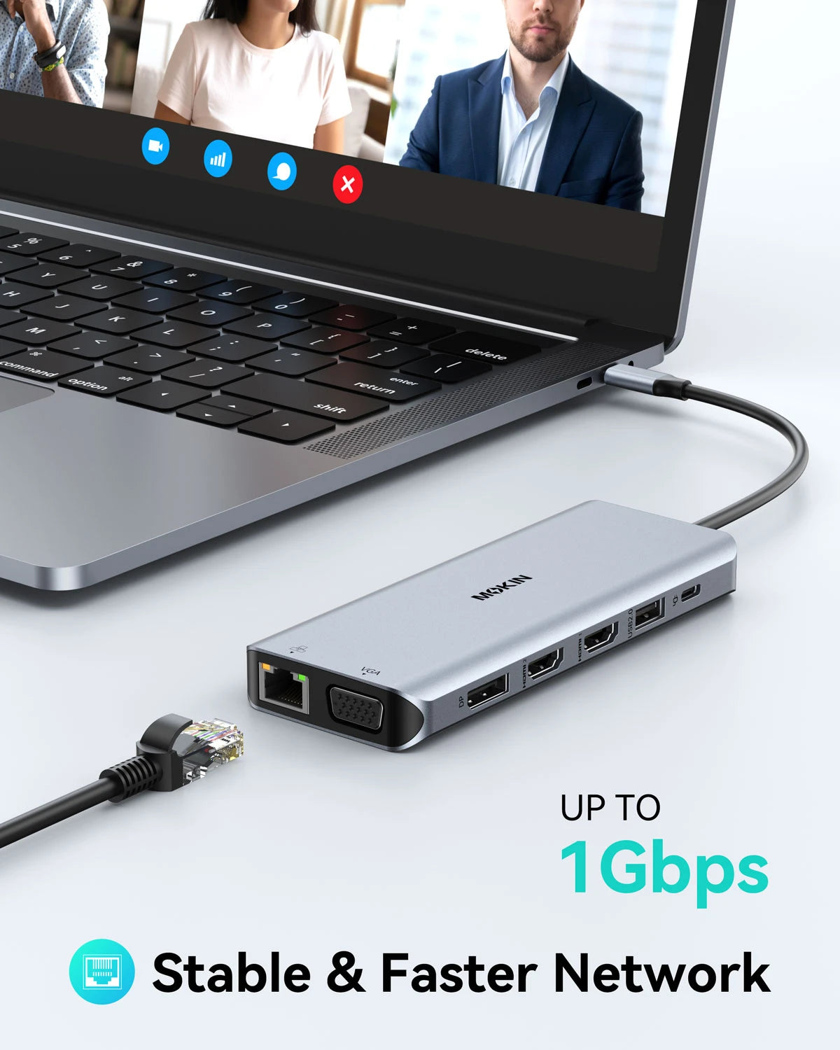 MOKiN 13-in-1 USB-C Docking Station Quad Monitor