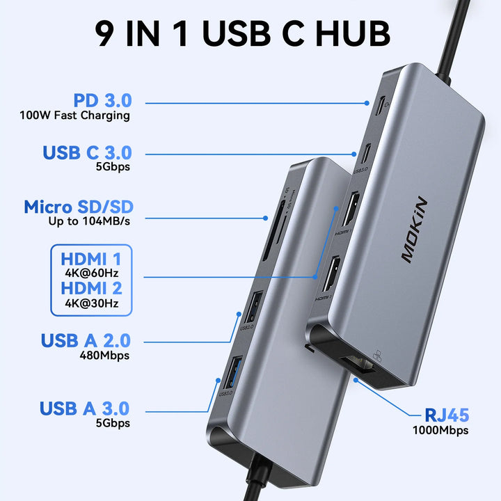 9 IN 1 USB C Hub