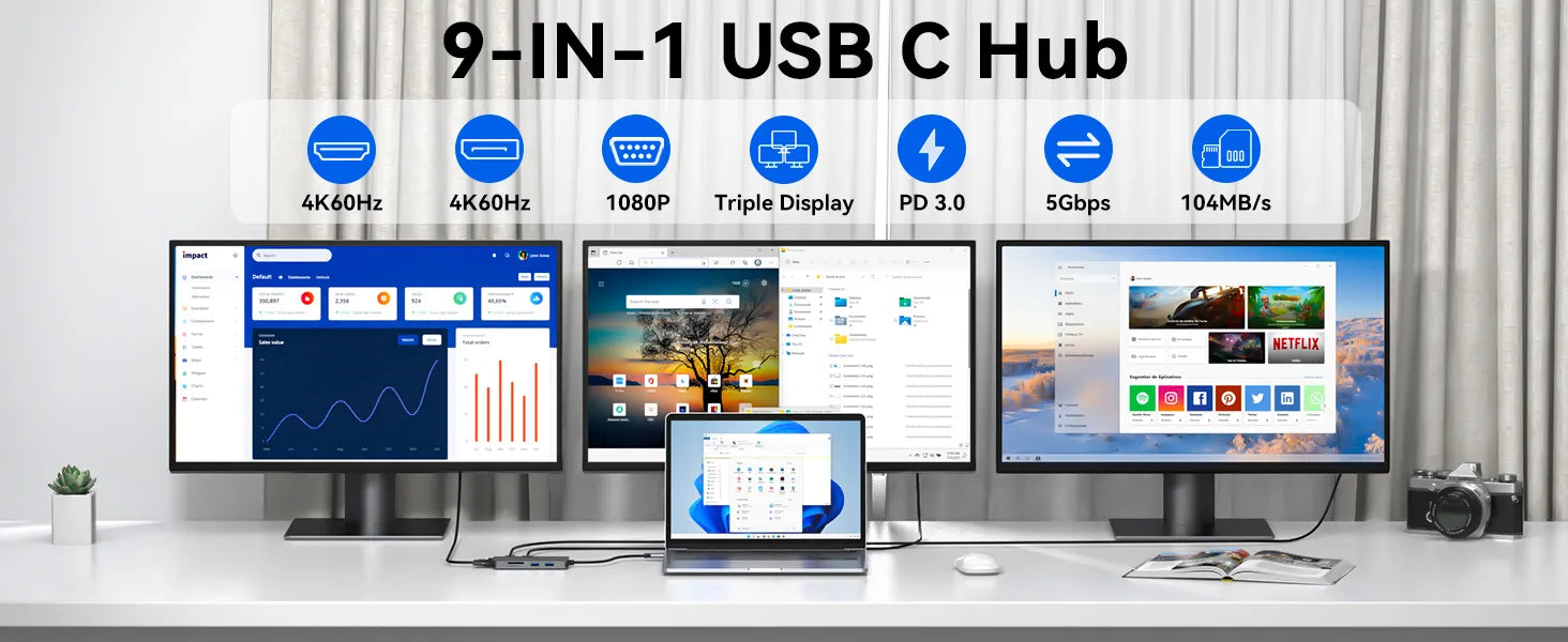 9-IN-1 USB C Hub
