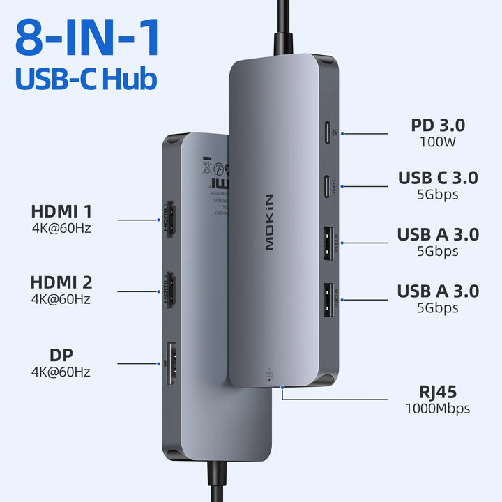 Mokin 8-IN-1 USB-C Hub