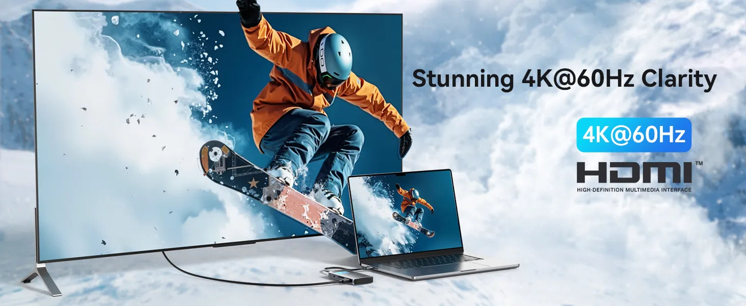 MOKiN 7-in-1 USB C Hub with Smart LED Display & PD 100W