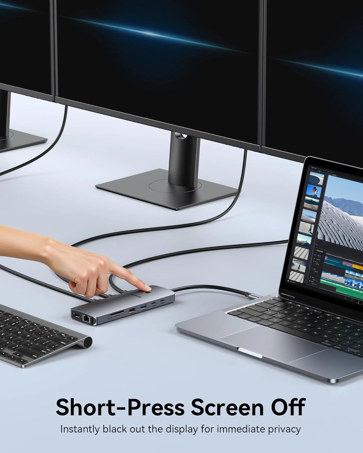 MOKiN 14-in-1 USB-C docking station with triple monitor support and multiple ports