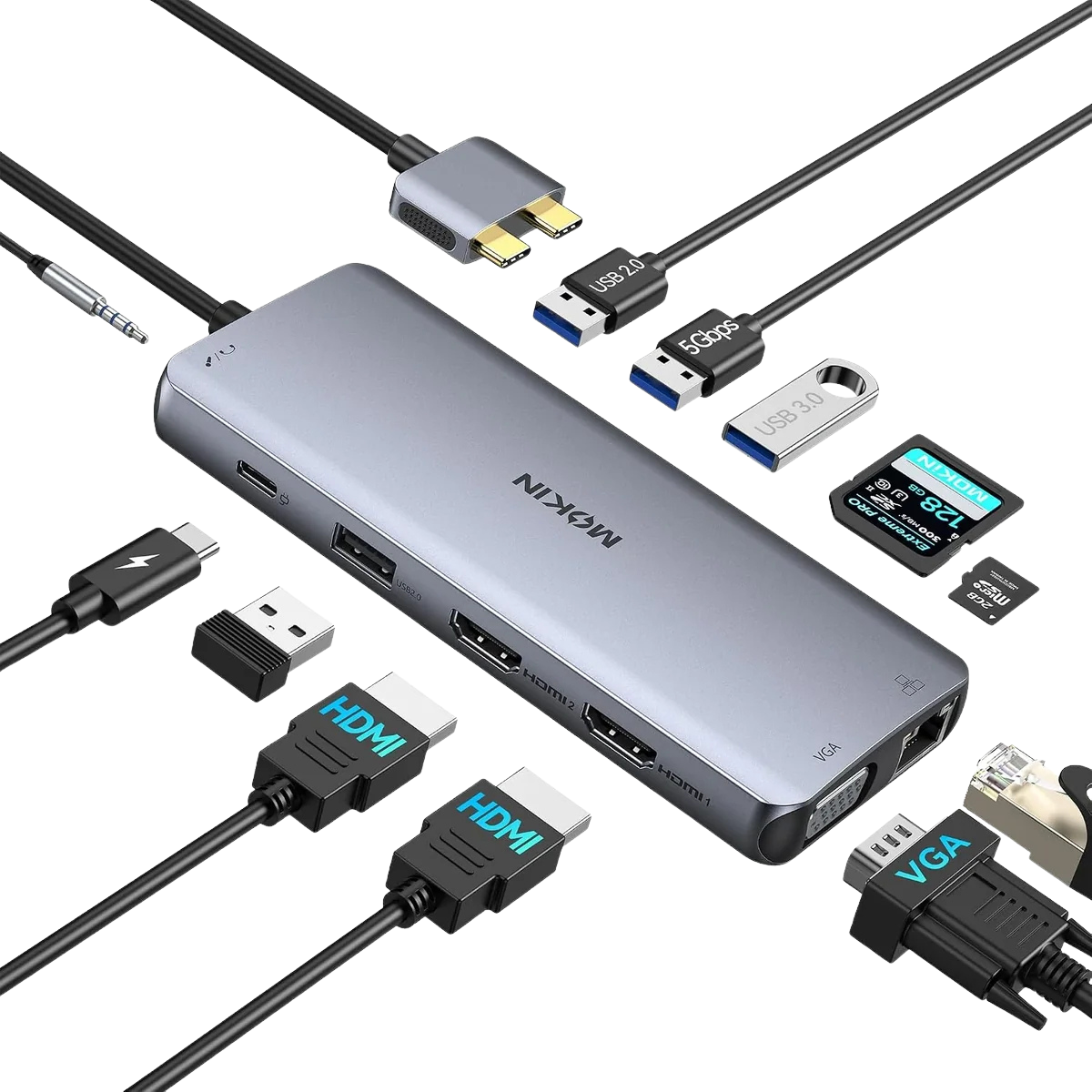 MOKiN 12 IN 1 MacBook Pro Docking Station Dual Monitor