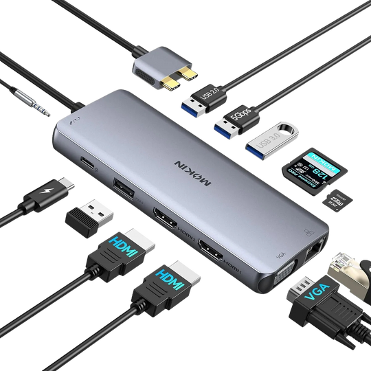 MOKiN 12 IN 1 MacBook Pro Docking Station Dual Monitor