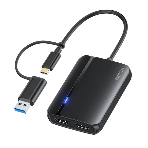 MOKiN USB 3.0 to Dual HDMI Adapter for Dual Monitors