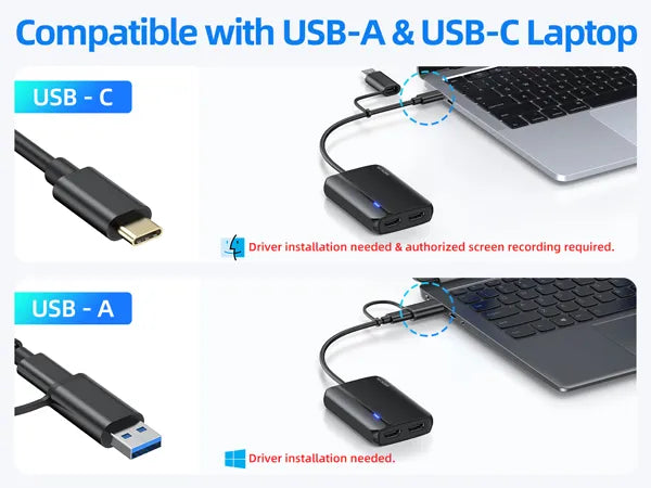 MOKiN USB 3.0 to Dual HDMI Adapter for Dual Monitors