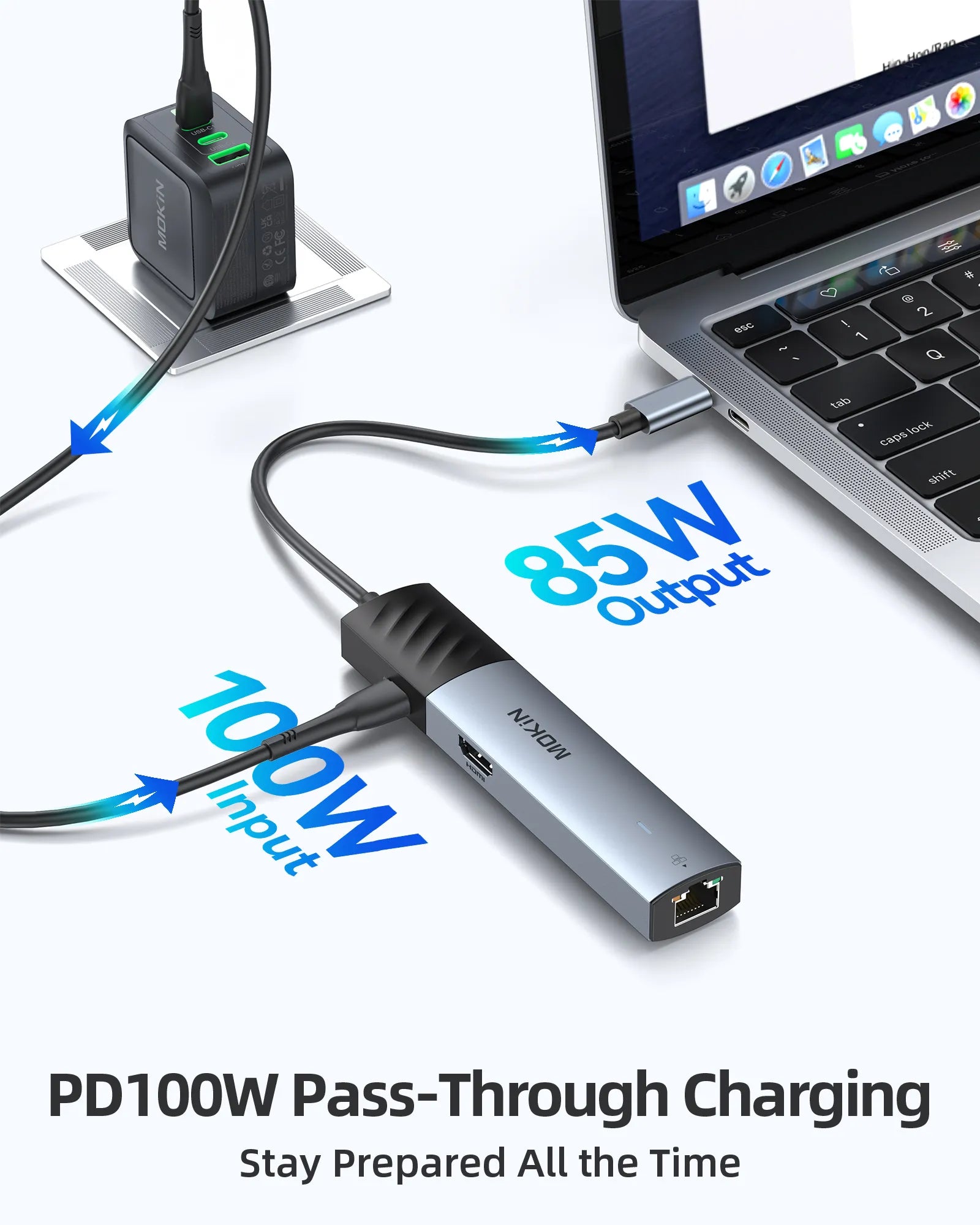 PD 100W Pass-Through Charging