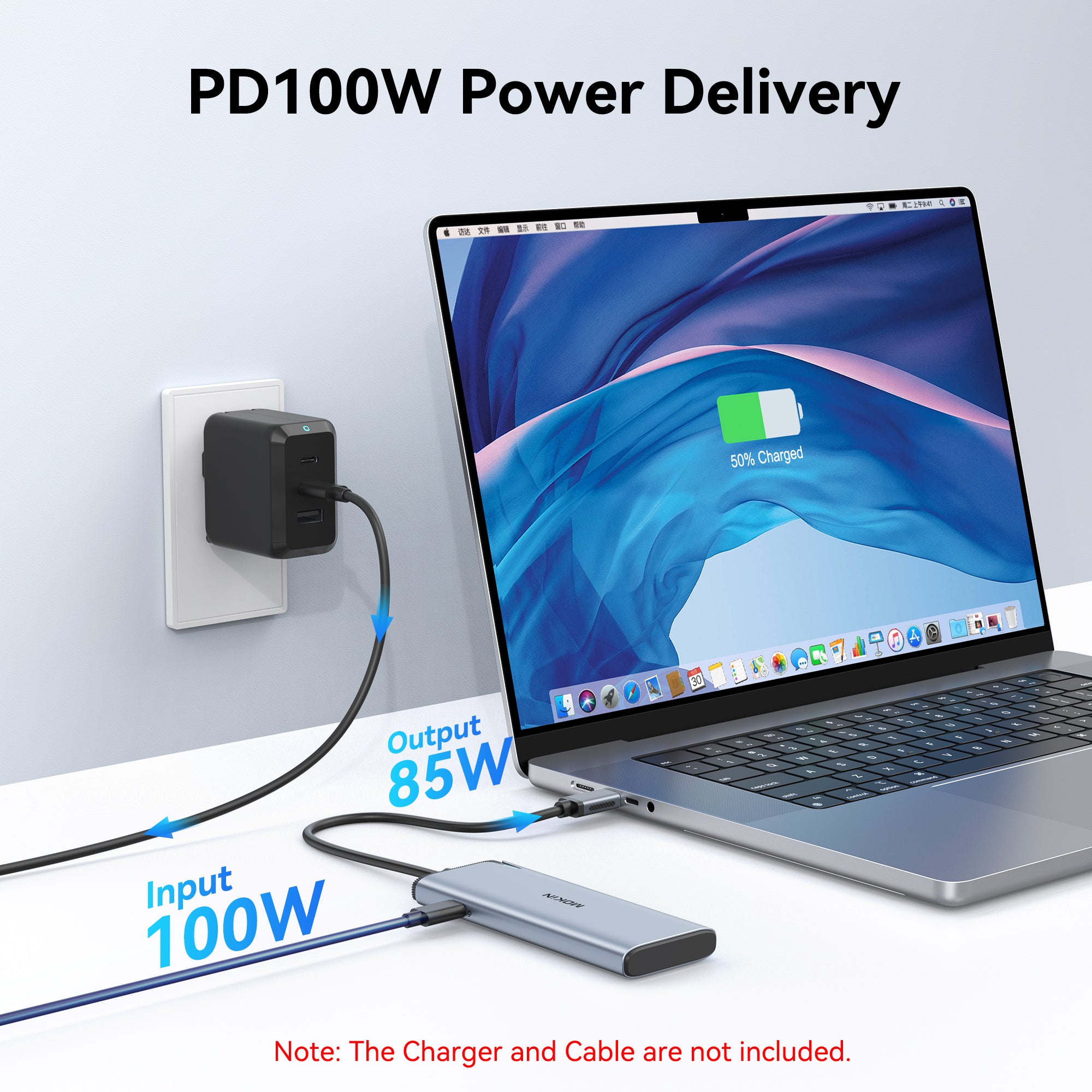 MOKiN USB C Hub with 100W PD Charging