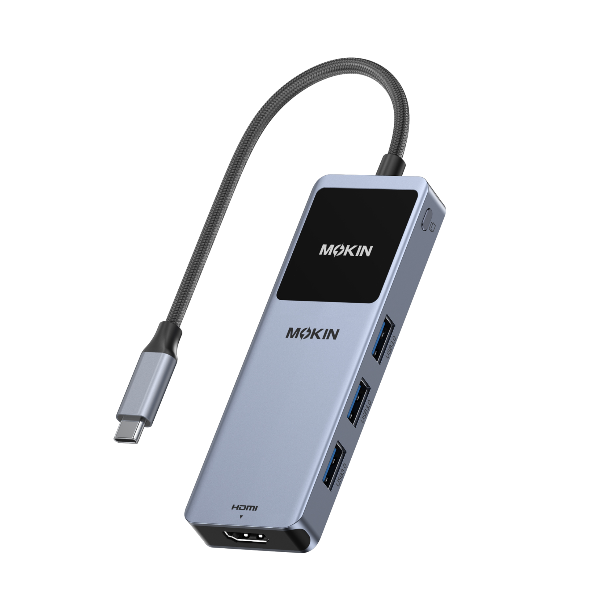 MOKiN 6-in-1 USB-C Hub for MacBook Adapter with Smart LCD Screen