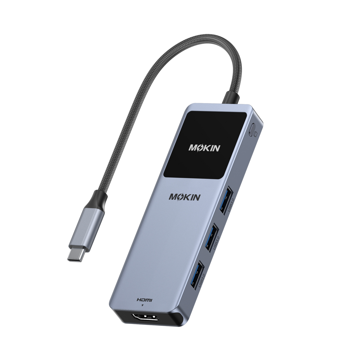 MOKiN 6-in-1 USB-C Hub for MacBook Adapter with Smart LCD Screen