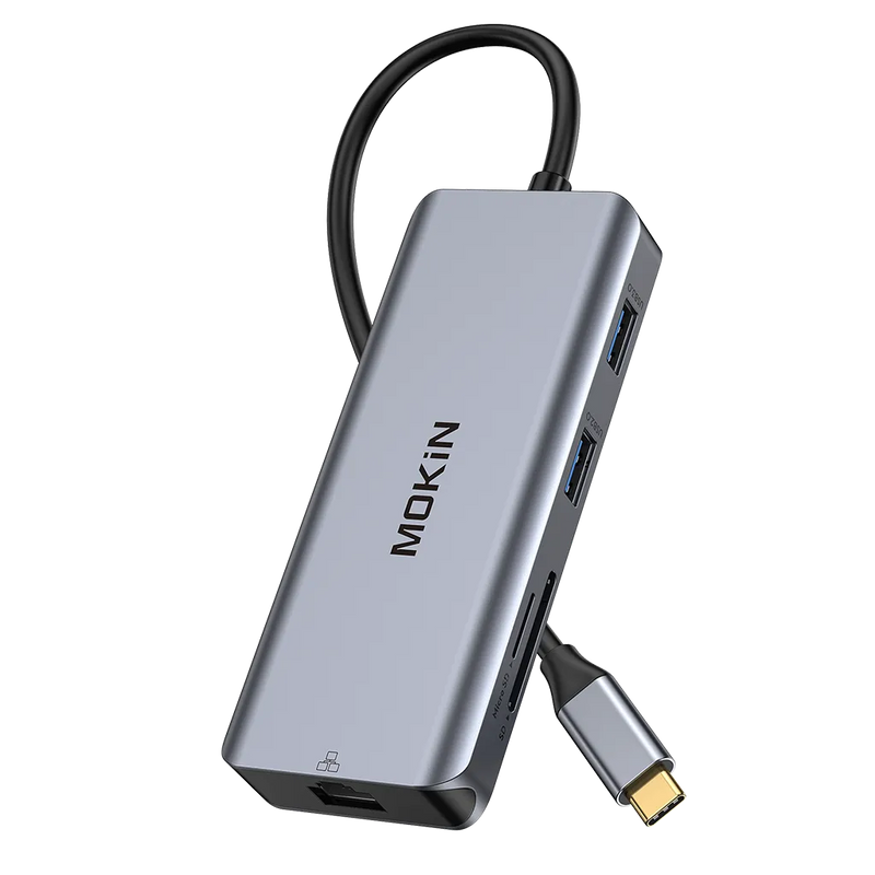 MOKIN 9 IN 1 USB C Adapter with Dual HDMI & Ethernet Port