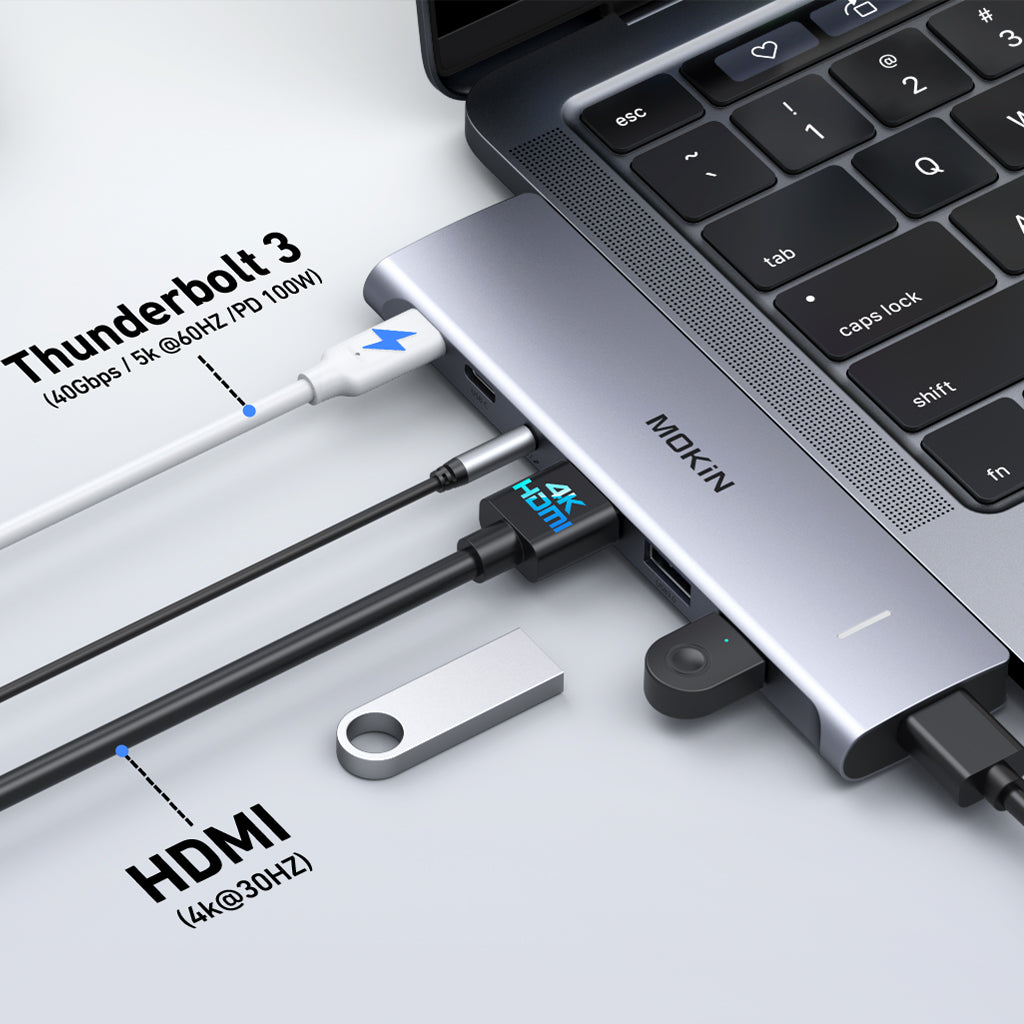 Mokin 7 IN 2 USB C Adapter for MacBook Pro/Air