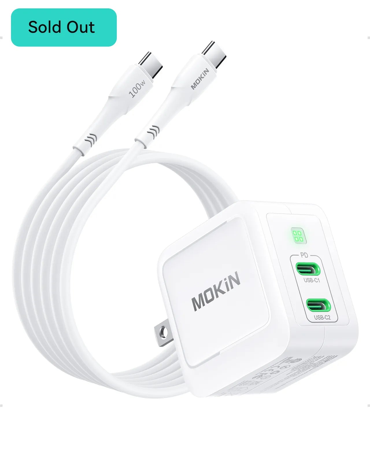 MOKIN 67W GaN USB C Charger Foldable Wall Charger