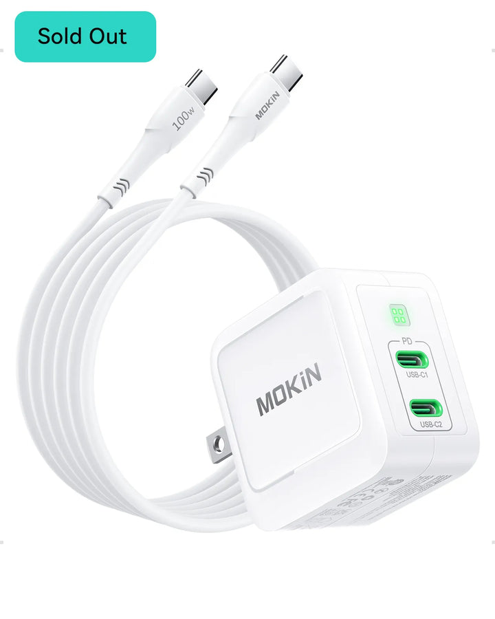 MOKIN 67W GaN USB C Charger Foldable Wall Charger