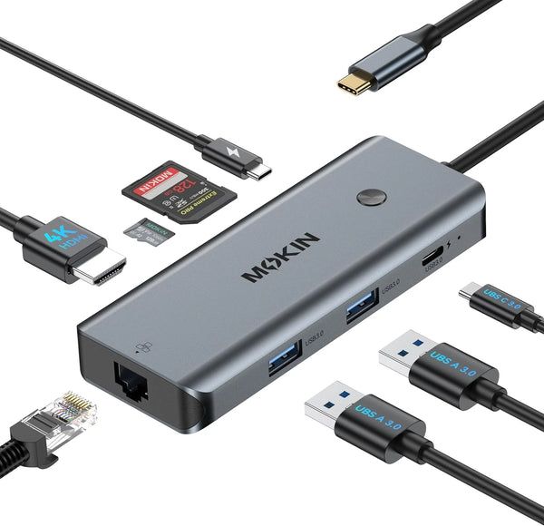 MOKiN 8 in 1 USB C Adapter with 100W PD and HDMI