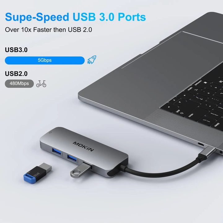 MOKiN Hub USB C 7 in 1 per MacBook Pro Air M2 M1 HP MOKiN Hub USB C 7 in 1 per MacBook Pro Air M2 M1 HP