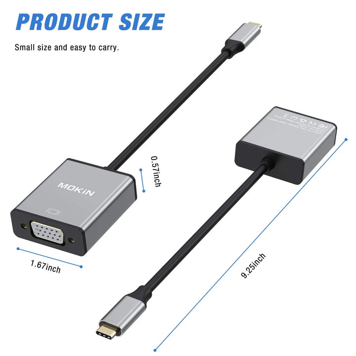 The size of USB C Adapter